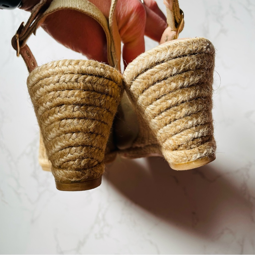 Viscata Palomera Canvas Natural Jute Slingback Espadrille Wedges | Size 40 - Picture 8 of 8
